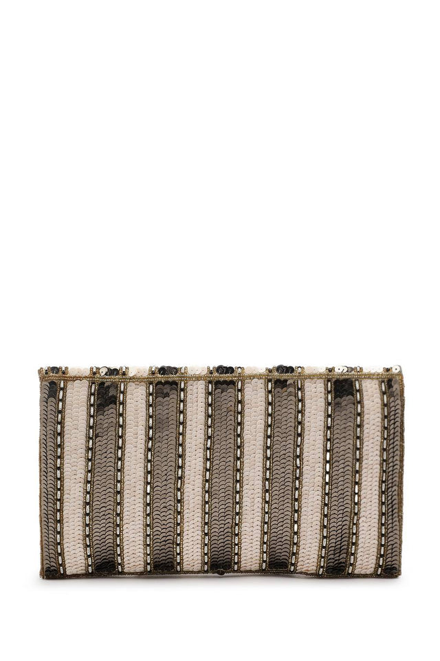 Gold Sequined Silk Sling Bag