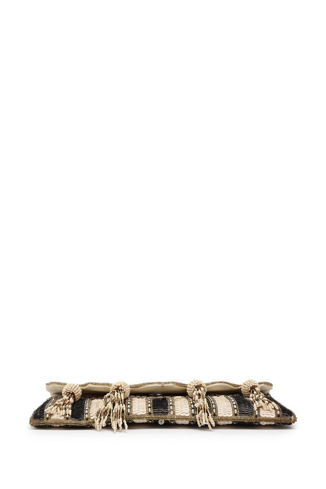 Gold Sequined Silk Sling Bag