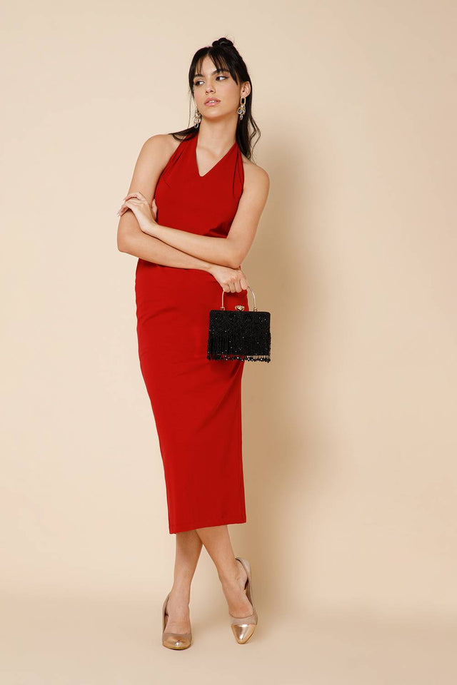 Multi Color Beads Embossed Velvet Clutch