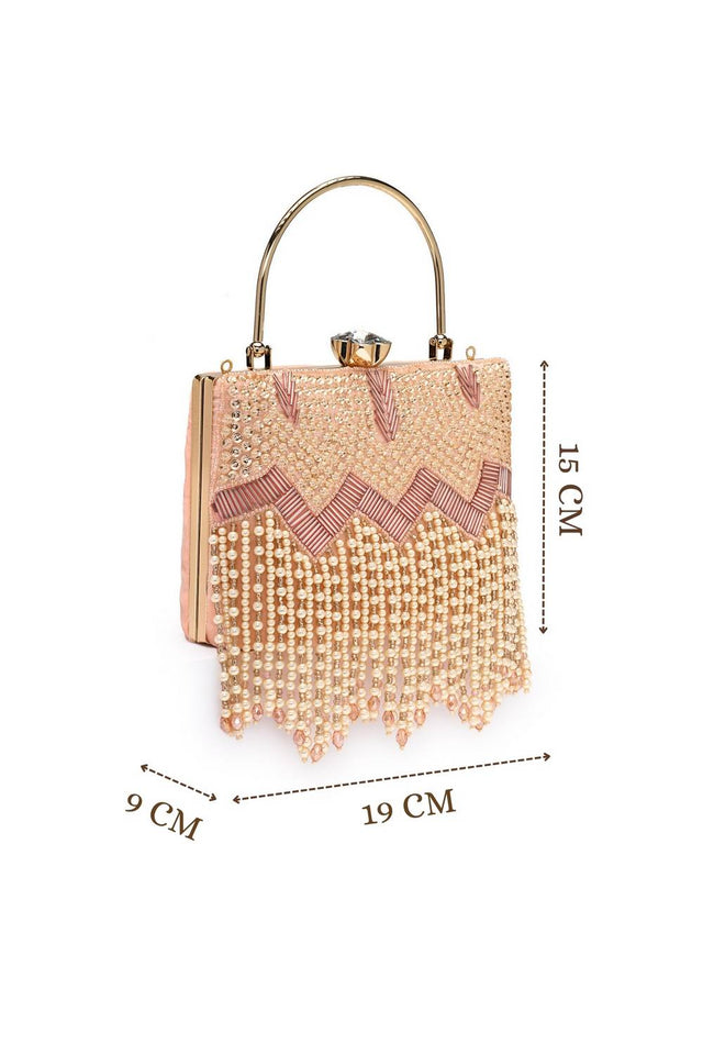 Multi Color Embellished Velvet Clutch