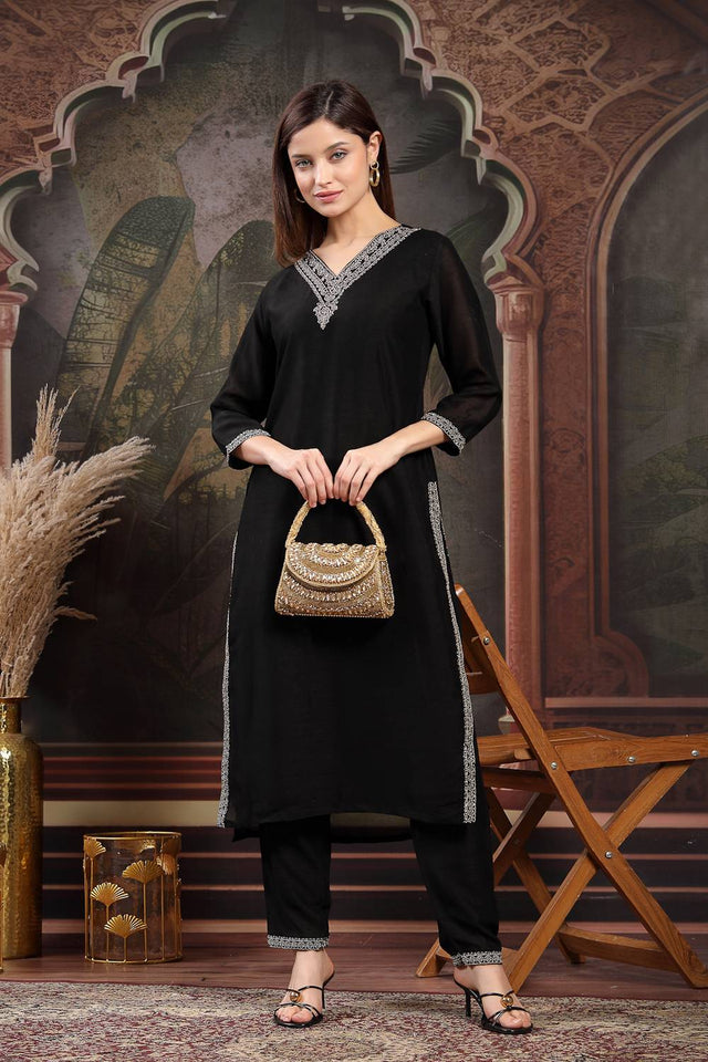 Gold Beads Embossed SILK Clutch