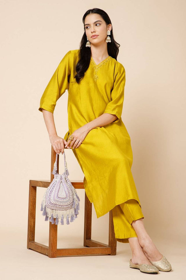 Multi Color Beads Embossed Velvet Potli