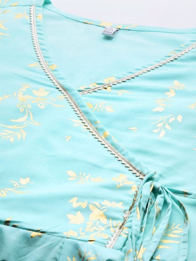 Women's Blue Printed Tunic - XXL