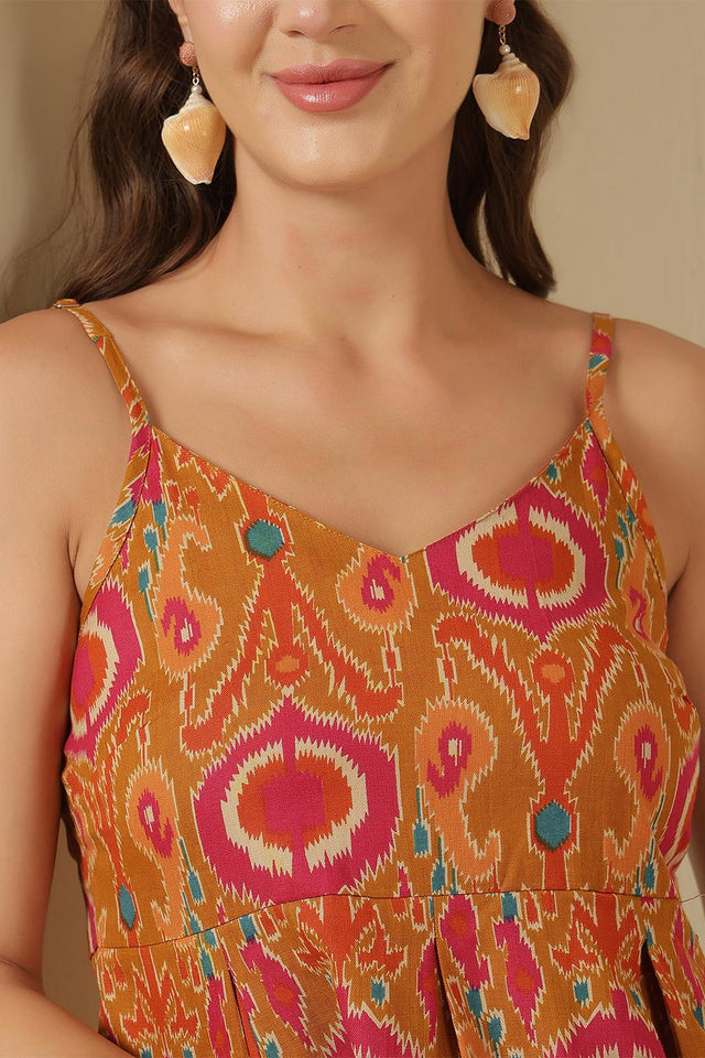 Multi Color Printed Cotton Top (AM-HKS1103)