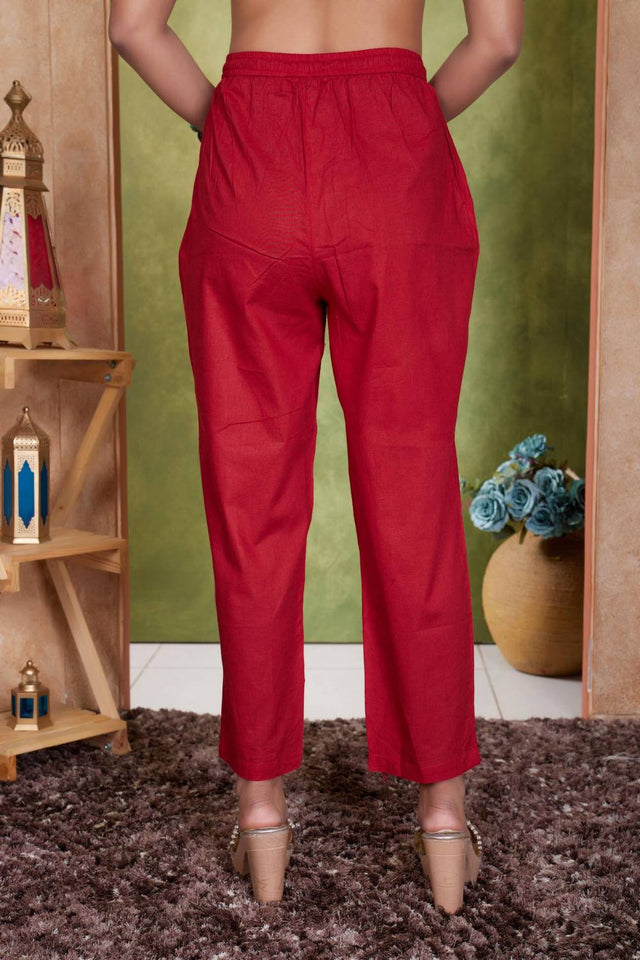 Mustard Floral Printed Cotton Anarkali Suit Set