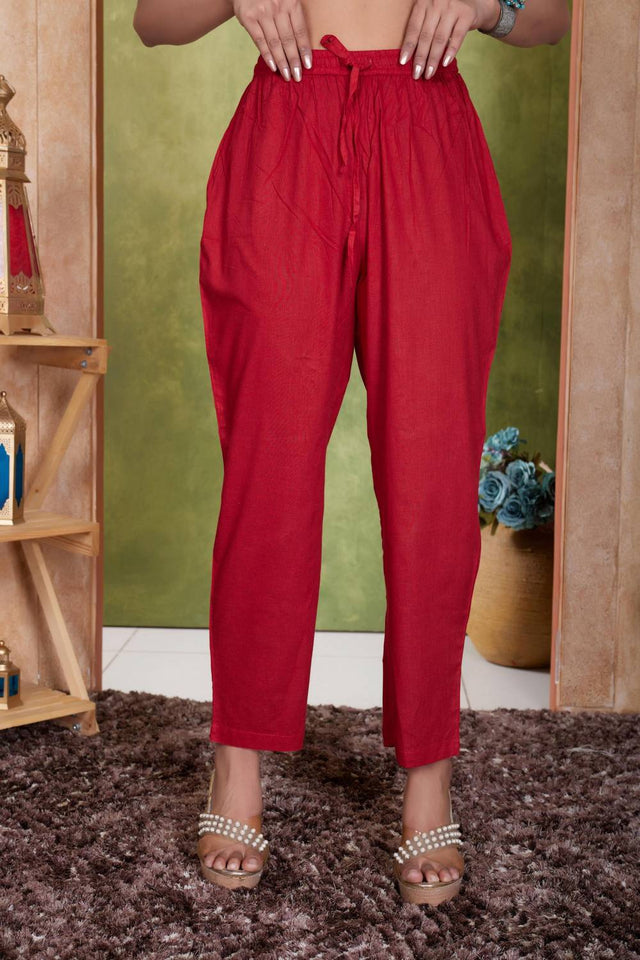 Mustard Floral Printed Cotton Anarkali Suit Set