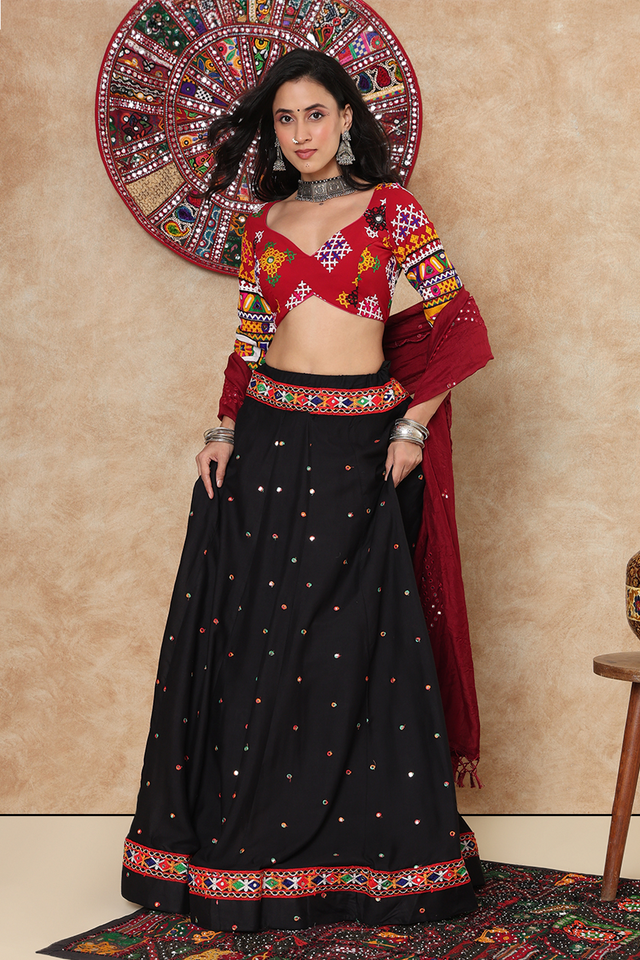 Maroon Embroidered Georgette Blouse (NCBL-005-MRON)