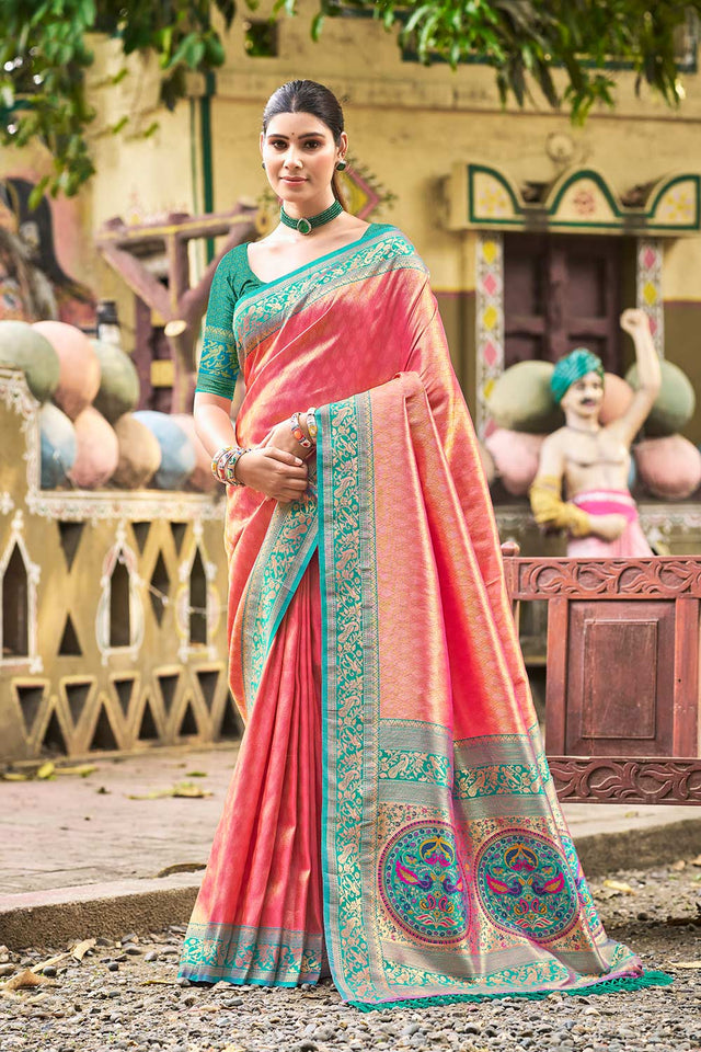 Multi-Color Woven Kanjivaram Silk Saree