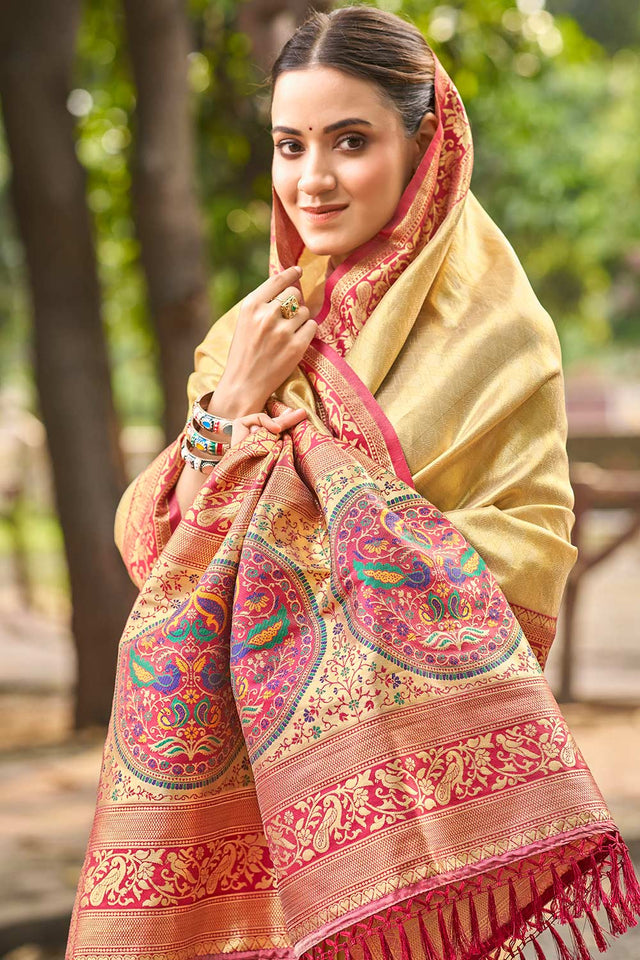 Multi-Color Woven Kanjivaram Silk Saree