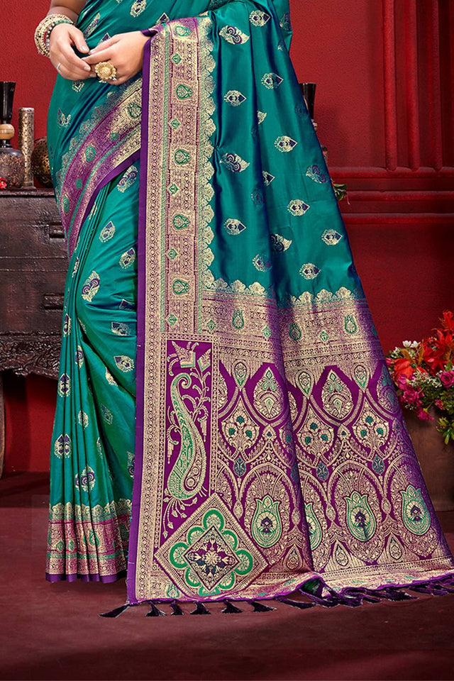 Green Woven Silk Saree