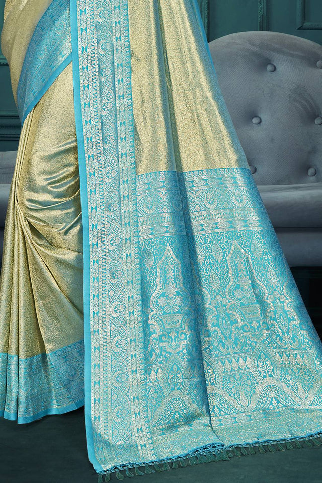 Gold Woven Kanjivaram Silk Saree