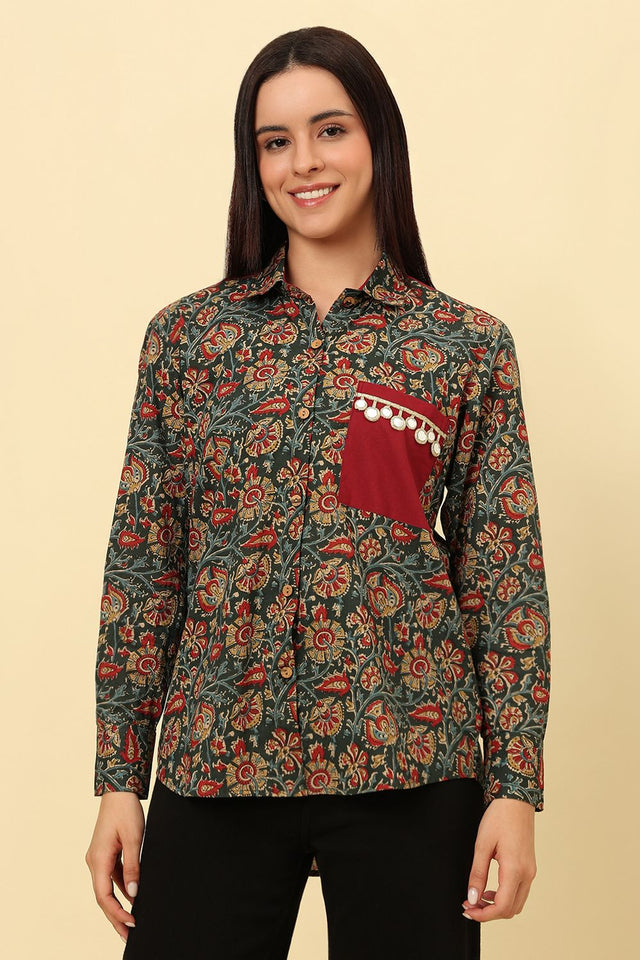 Multi Color Printed Cotton Shirt (CCSR0027-MULT)
