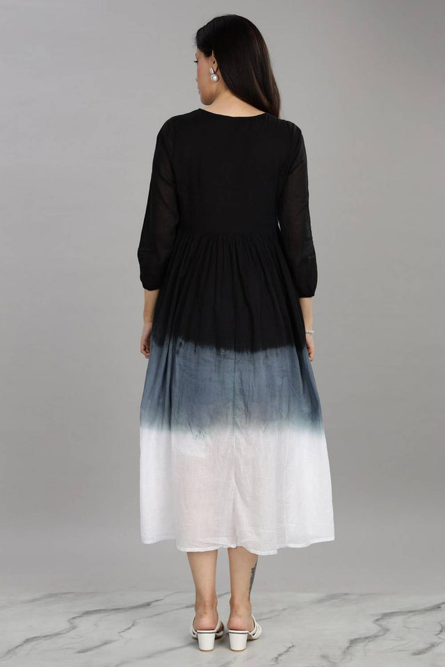 Grey & Black Ombre Cotton Dresses