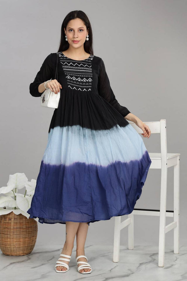 Blue Ombre Cotton Dresses
