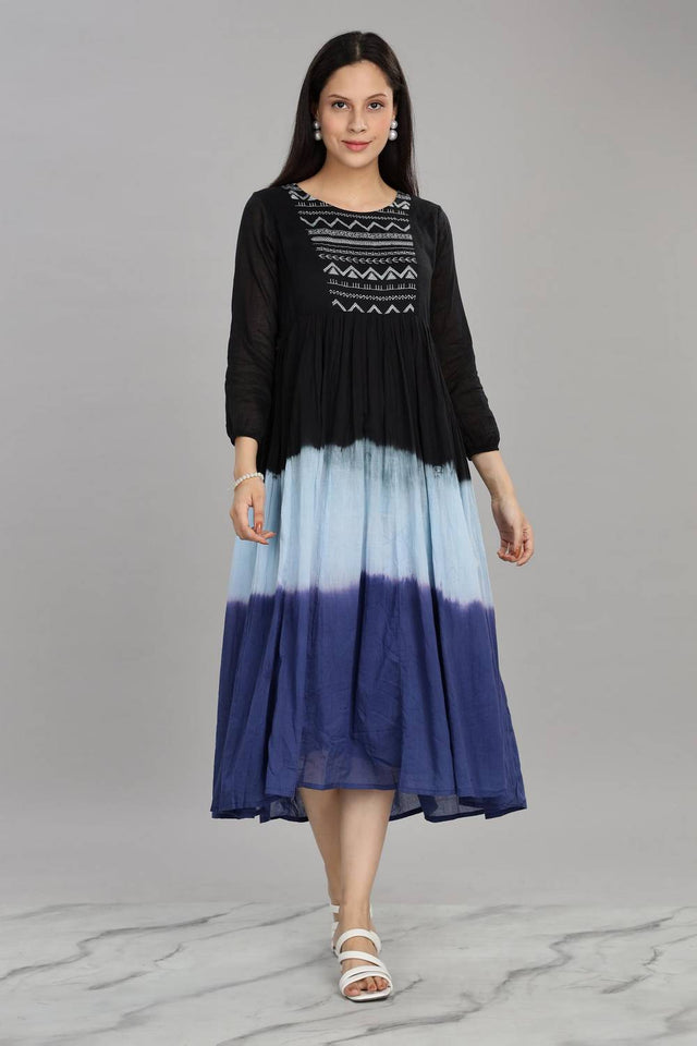 Blue Ombre Cotton Dresses