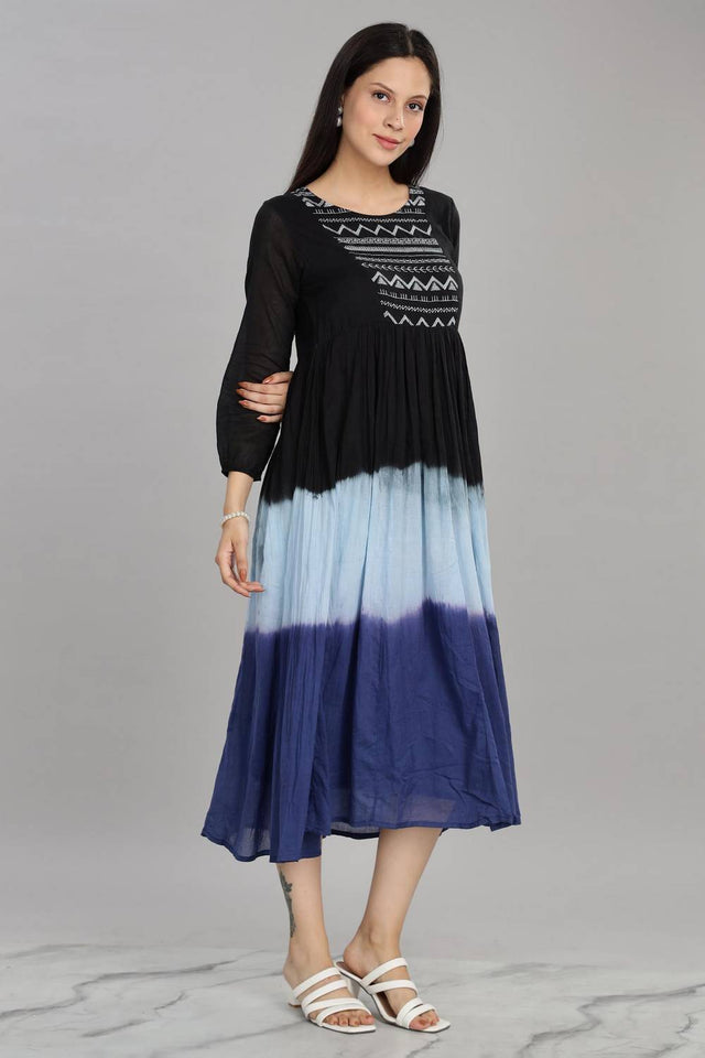 Blue Ombre Cotton Dresses