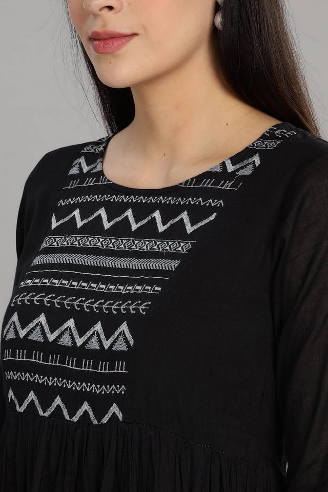 Pink & Black Ombre Cotton Dresses