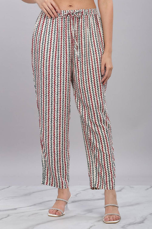 Grey Printed Rayon Kurti Pant Set