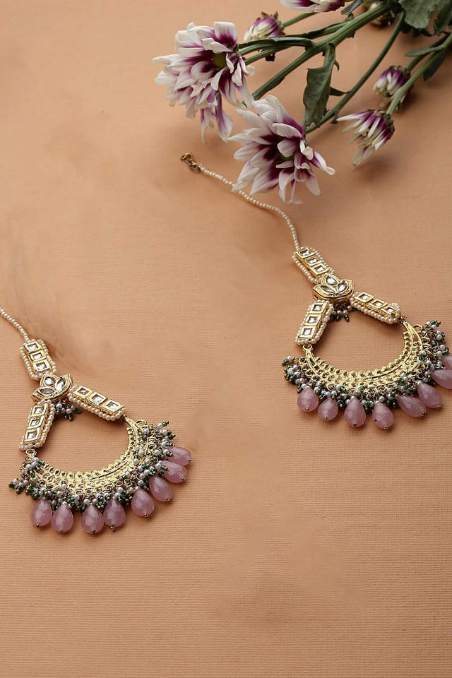 Multi-Color Beaded Alloy Earrings