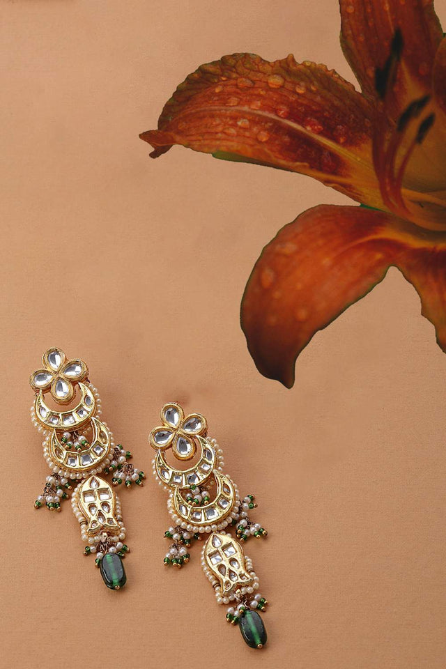 Multi-Color Beaded Alloy Earrings