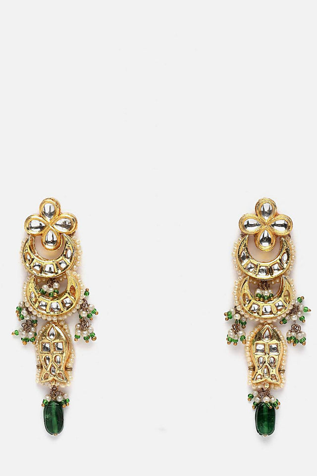 Multi-Color Beaded Alloy Earrings