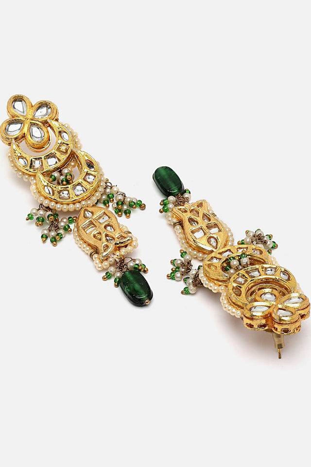 Multi-Color Beaded Alloy Earrings