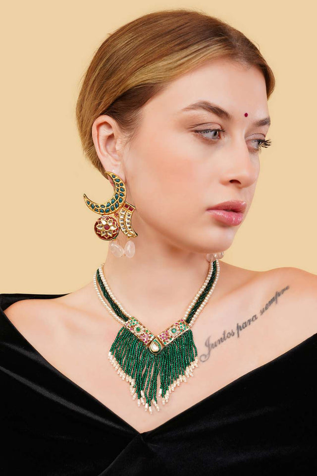 Multi-Color Alloy Drop Earrings