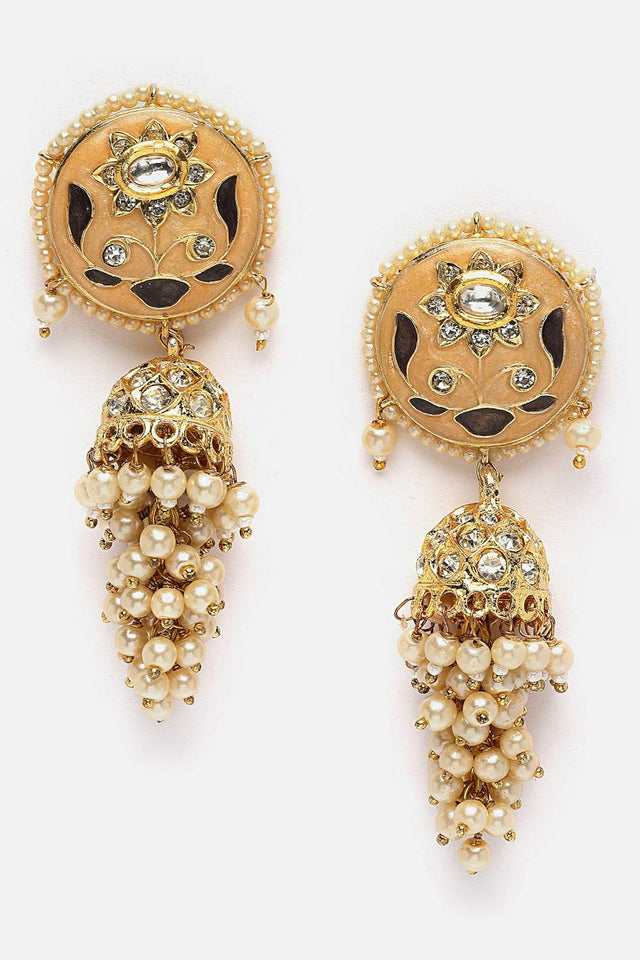 Multi-Color Beaded Alloy Earrings (DGEJ24002)