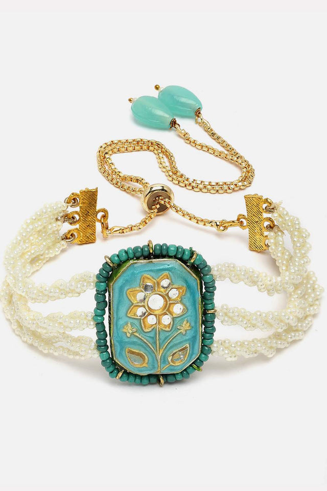 Multi-Color Beaded Alloy Bracelets