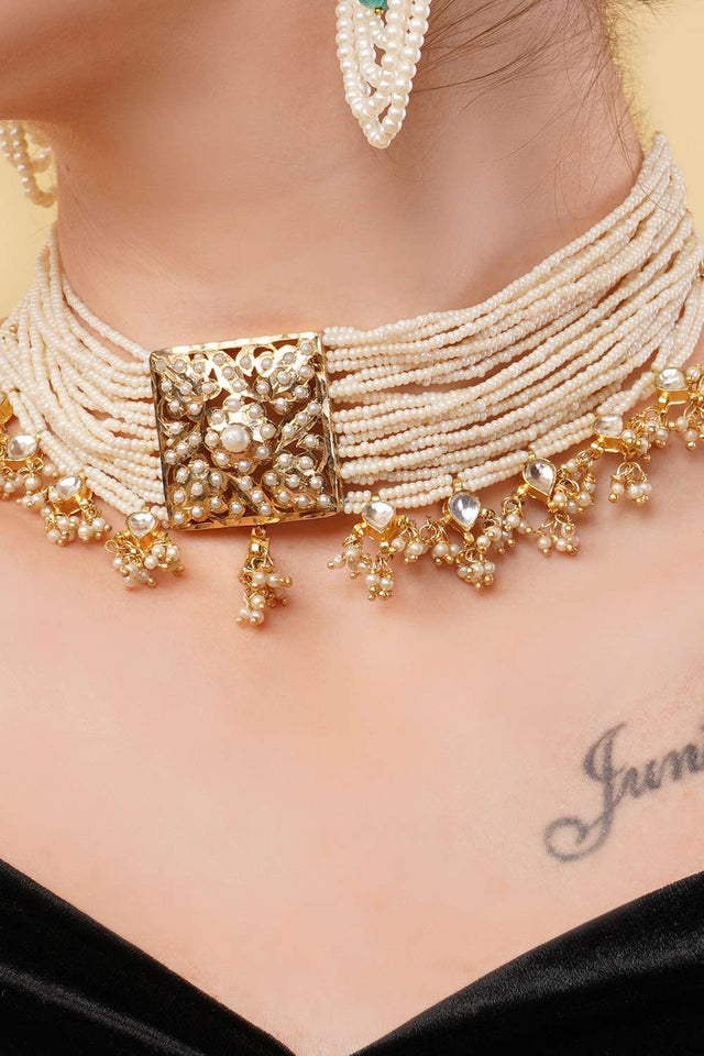 Multi-Color Alloy Choker Necklace