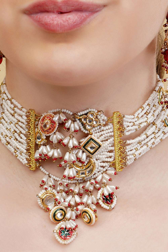 Multi-Color Alloy Choker Necklace