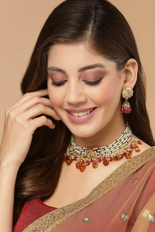 Multi-Color Alloy Jewellery Set (DGNCE22009)
