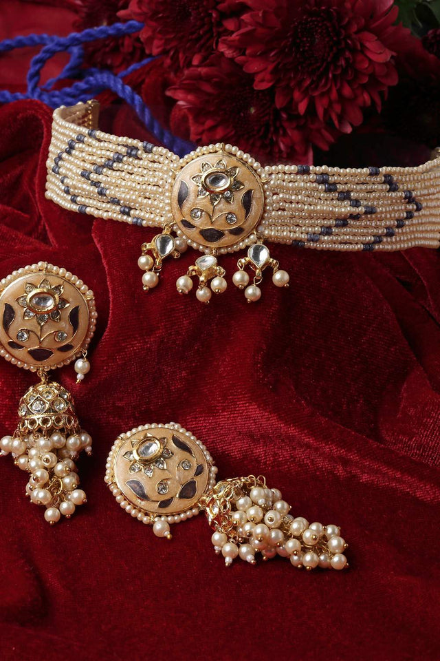 Multi-Color Beaded Alloy Necklace & Earring Sets