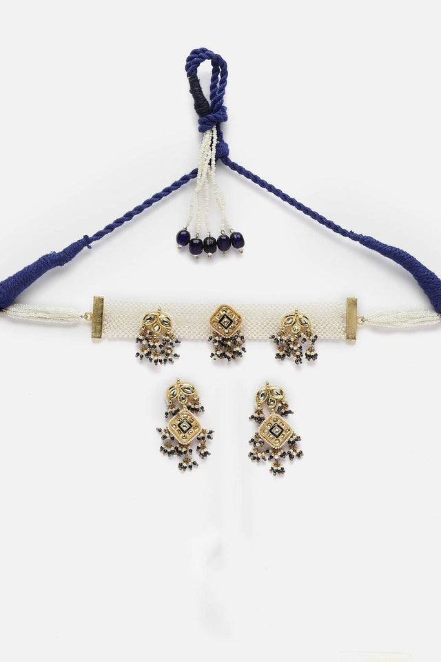 Multi-Color Beaded Alloy Necklace & Earring Sets