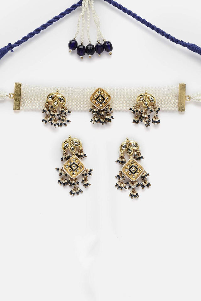 Multi-Color Beaded Alloy Necklace & Earring Sets