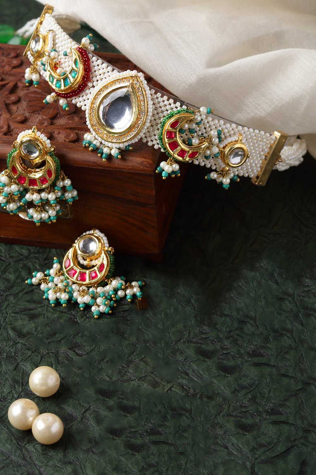 Multi-Color Alloy Jewellery Set (DGNCE24008)