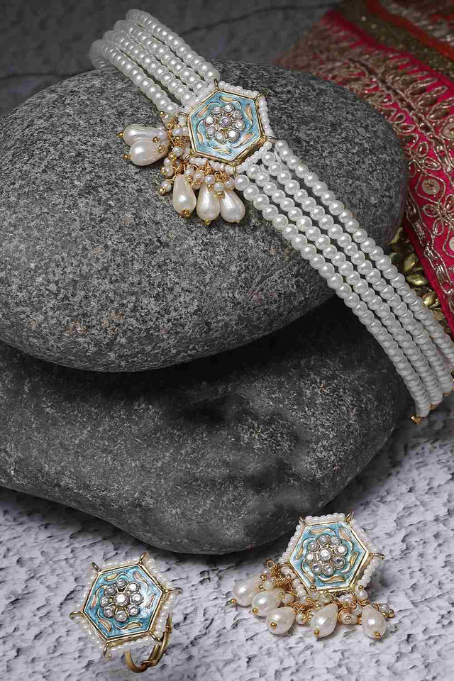 Multi-Color Alloy Necklace & Earring Set