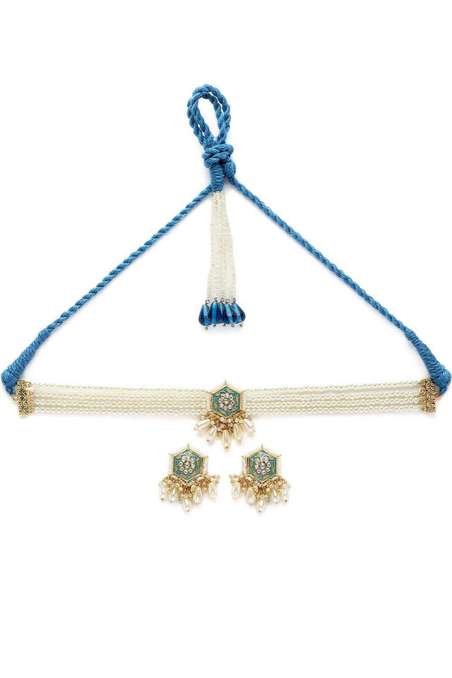 Multi-Color Alloy Necklace & Earring Set