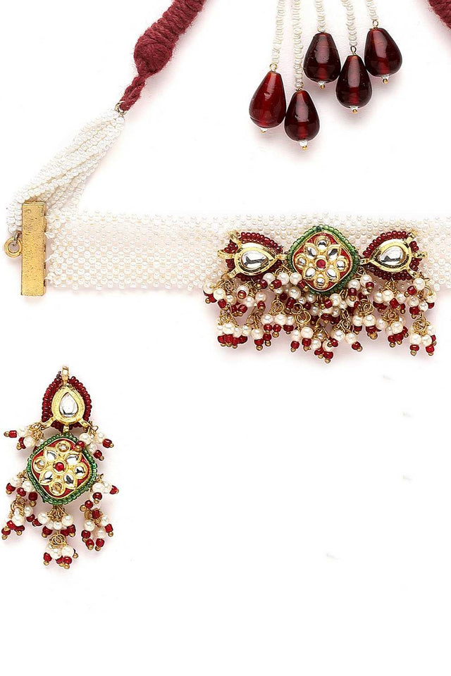 Multi-Color Alloy Necklace & Earring Set