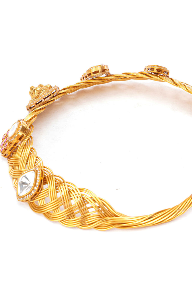 Multi-Color Brass Necklace & Earring Set