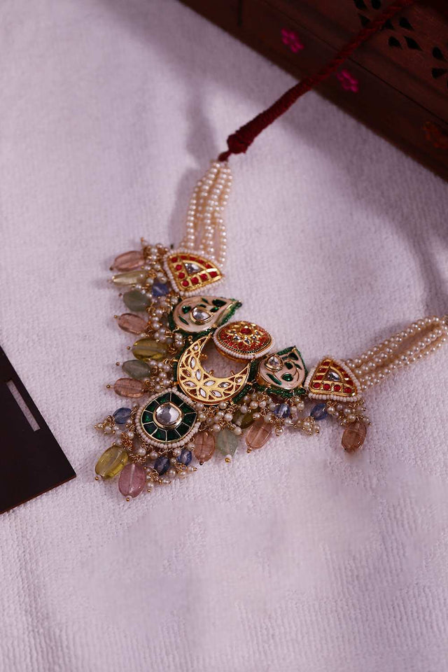 Multi-Color Alloy Necklace (DGNH24038)
