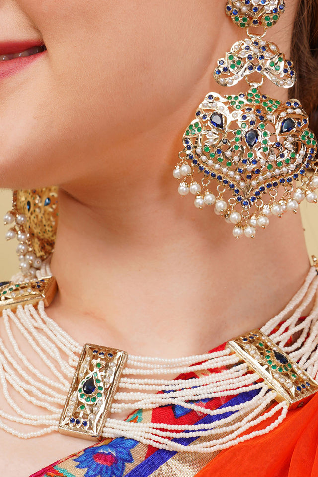 Multi-Color Brass Necklace