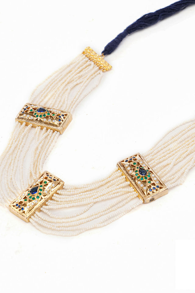 Multi-Color Brass Necklace