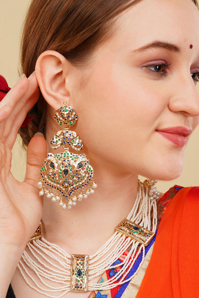 Multi-Color Brass Necklace