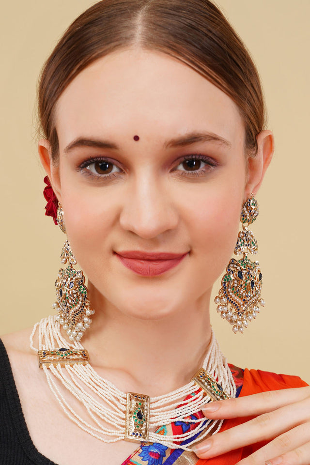 Multi-Color Brass Necklace