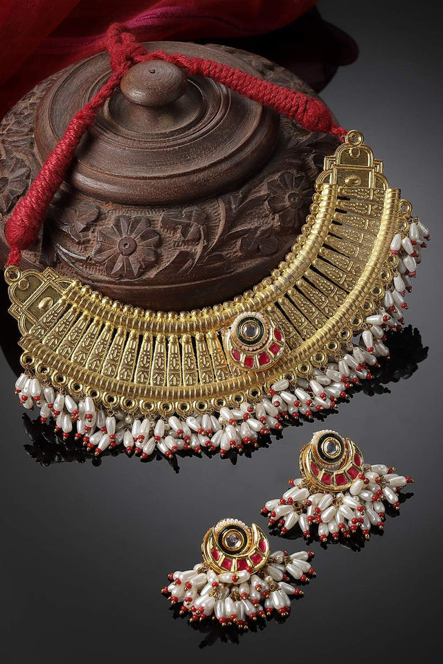 Multi-Color Beaded Alloy Necklace & Earring Sets