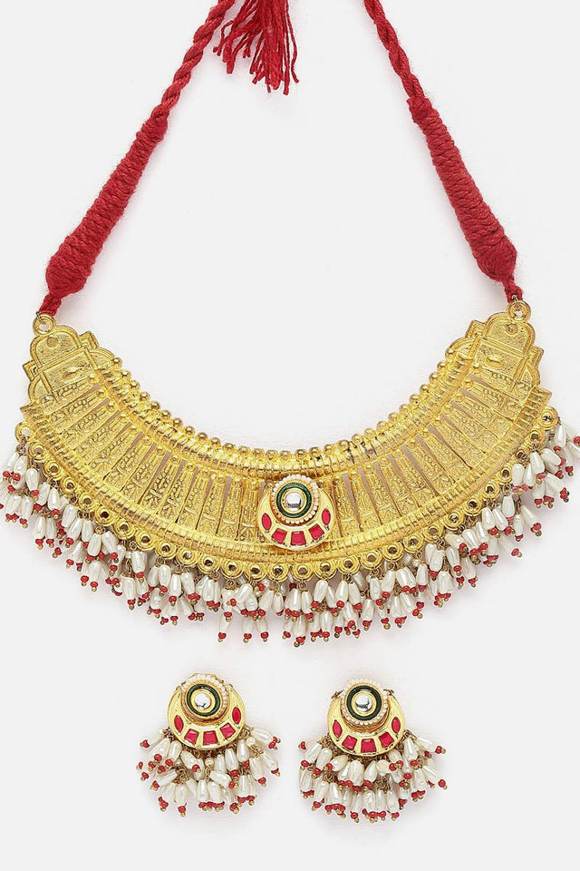 Multi-Color Beaded Alloy Necklace & Earring Sets