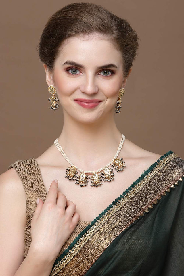 Multi-Color Beaded Alloy Necklace & Earring Sets