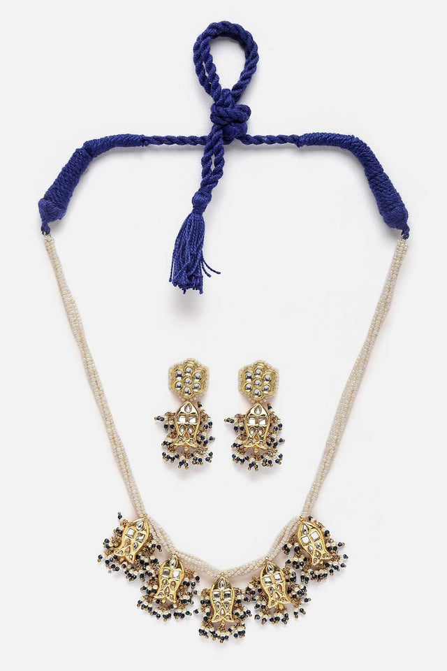 Multi-Color Beaded Alloy Necklace & Earring Sets