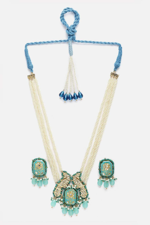 Multi-Color Beaded Alloy Necklace & Earring Sets